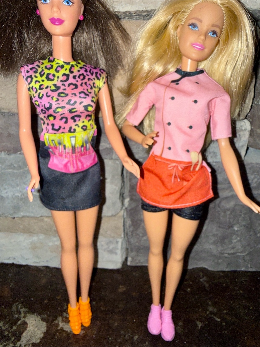 Barbie hair salon stylist and cook outfits